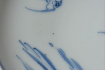 アンティーク雑貨　古民具・骨董　明治〜大正期　柳に燕文　染付皿3枚セット(1)