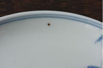 アンティーク雑貨　古民具・骨董　明治〜大正期　柳に燕文　染付皿2枚セット(1)