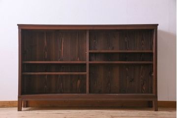 アンティーク家具　和製アンティーク　格子引き戸が印象的な収納棚(戸棚、食器棚、飾り棚)