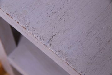 ペイント家具　キャスター付き!シンプルなサイドテーブル(花台)