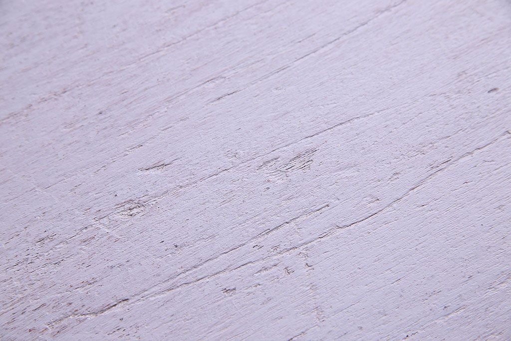 ペイント家具　キャスター付き!シンプルなサイドテーブル(花台)