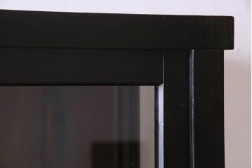 アンティーク家具　和製アンティーク　三方ガラス!シックな色合いが素敵な重ね収納棚(戸棚、食器棚、ガラスケース、ショーケース)