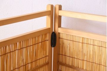アンティーク雑貨　古民具・骨董　折り畳み式パーテーション(簀戸、衝立、葦戸)(1)