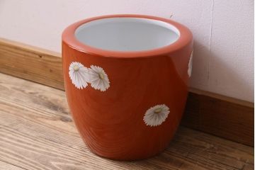 アンティーク雑貨　アンティーク　昭和初期　日陶　則武(オールドノリタケ)　菊絵の火鉢(3)