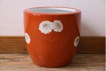 アンティーク雑貨　アンティーク　昭和初期　日陶　則武(オールドノリタケ)　菊絵の火鉢(3)