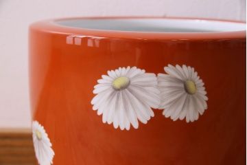アンティーク雑貨　アンティーク　昭和初期　日陶　則武(オールドノリタケ)　菊絵の火鉢(3)