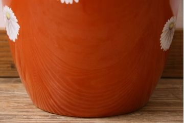 アンティーク雑貨　アンティーク　昭和初期　日陶　則武(オールドノリタケ)　菊絵の火鉢(3)