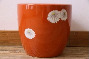アンティーク雑貨　アンティーク　昭和初期　日陶　則武(オールドノリタケ)　菊絵の火鉢(3)