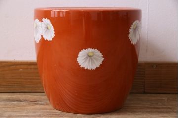 アンティーク雑貨　アンティーク　昭和初期　日陶　則武(オールドノリタケ)　菊絵の火鉢(3)