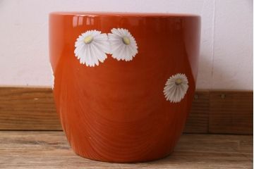 アンティーク雑貨　アンティーク　昭和初期　日陶　則武(オールドノリタケ)　菊絵の火鉢(3)