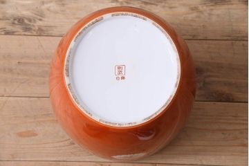 アンティーク雑貨　アンティーク　昭和初期　日陶　則武(オールドノリタケ)　菊絵の火鉢(3)