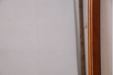 アンティーク雑貨　ビンテージ　ナラ材フレームの大きなミラー(鏡、姿見)