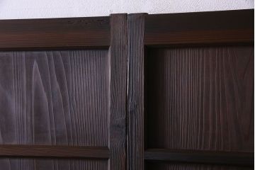 古民具・骨董　和モダンな横桟板戸(舞良戸)2枚セット