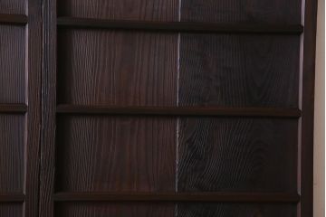 古民具・骨董　和モダンな横桟板戸(舞良戸)2枚セット