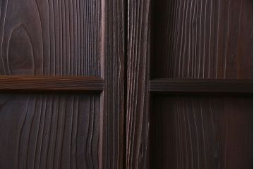 古民具・骨董　和モダンな横桟板戸(舞良戸)2枚セット