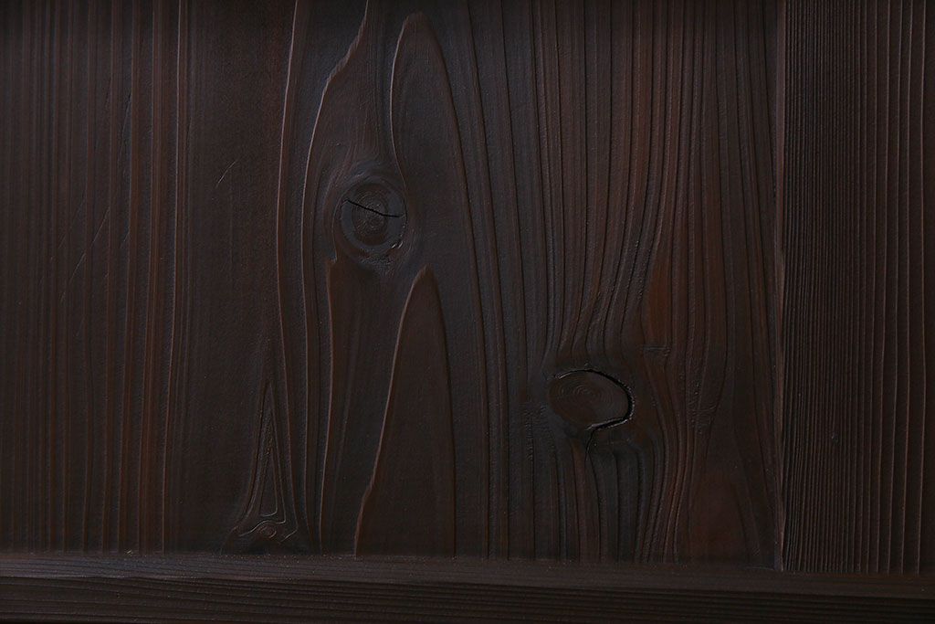 古民具・骨董　和モダンな横桟板戸(舞良戸)2枚セット