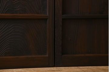 古民具・骨董　和モダンな横桟板戸(舞良戸)2枚セット