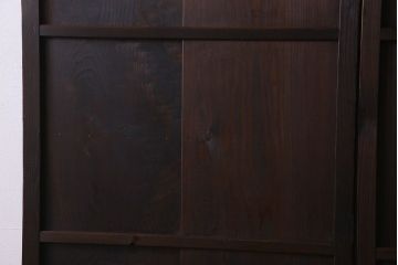 古民具・骨董　和モダンな横桟板戸(舞良戸)2枚セット