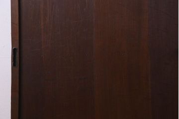 和製アンティーク　杉材の美しい柾目が印象的な板戸(帯戸、建具)2枚セット