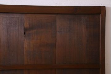 和製アンティーク　杉材の美しい柾目が印象的な板戸(帯戸、建具)2枚セット