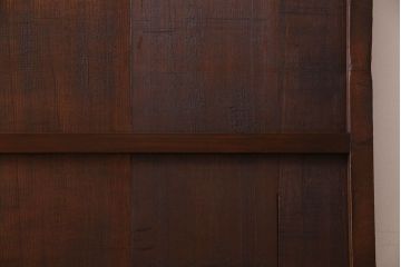 和製アンティーク　杉材の美しい柾目が印象的な板戸(帯戸、建具)2枚セット