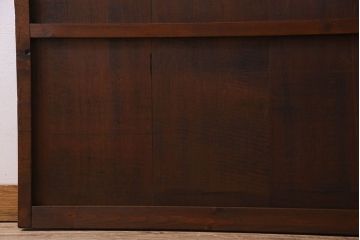 和製アンティーク　杉材の美しい柾目が印象的な板戸(帯戸、建具)2枚セット