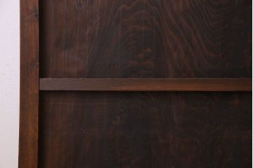  古民具・骨董　杢目が美しい　杉材一枚板の板戸2枚(窓)(2)