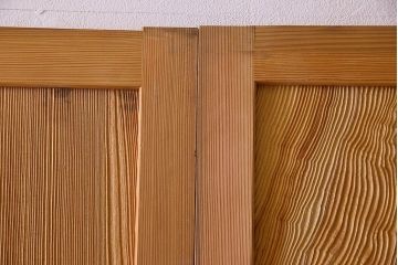 高級品!杢目の良い秋田杉が使われた組子入り格子帯戸(引き戸、ガラス帯戸)