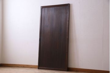 和製アンティーク　板目が魅力的な杉材の古い板戸(帯戸、建具)
