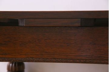 アンティーク家具　イギリスアンティーク　オーク材製の上質なドローリーフテーブル(エクステンションテーブル、ダイニングテーブル)
