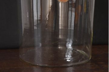 アンティーク雑貨　和製アンティーク　アルミ蓋付きのレトロなガラス瓶(ガラスビン)2個セット