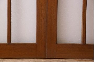 昭和レトロ　特大　教会で使われていたガラス引き戸(ガラス戸)2枚セット