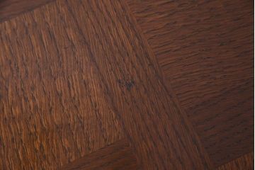 アンティーク家具　フランスアンティーク　パーケット天板　珍しい脚のデザインが印象的なエクステンションテーブル(ダイニングテーブル)