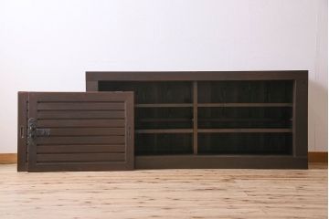 アンティーク家具　和製アンティーク　前面檜材　明治期の収納箪笥サイドボード(水屋箪笥)