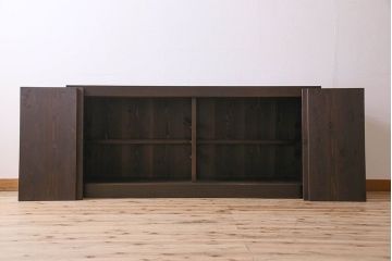 アンティーク家具　和製アンティーク　前面檜材　明治期の収納箪笥サイドボード(水屋箪笥)