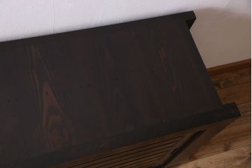 アンティーク家具　和製アンティーク　前面檜材　明治期の収納箪笥サイドボード(水屋箪笥)