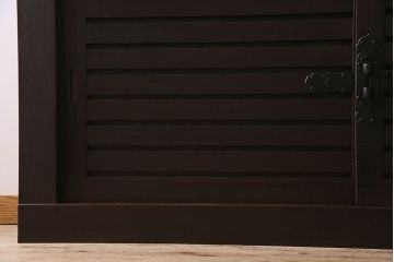 アンティーク家具　和製アンティーク　前面檜材　明治期の収納箪笥サイドボード(水屋箪笥)