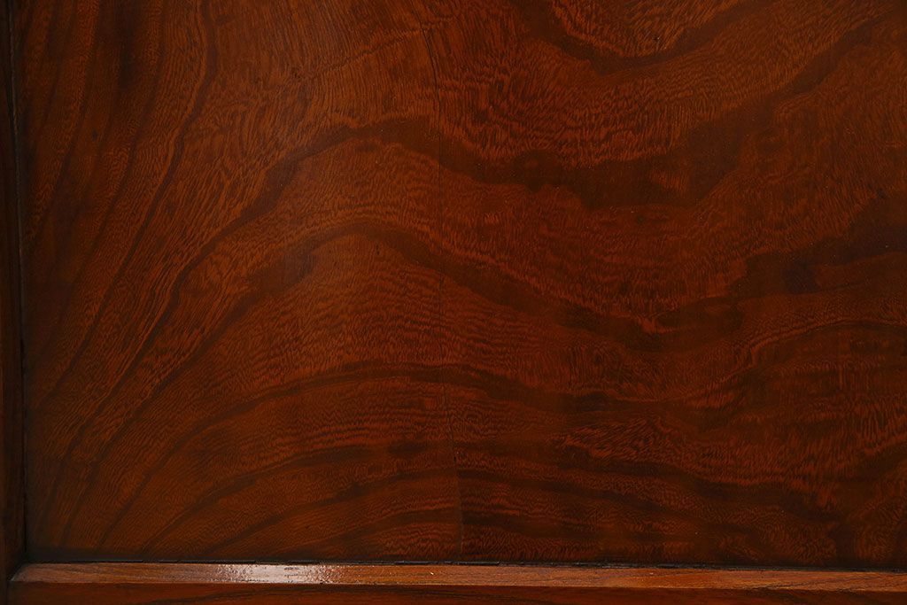 アンティーク家具　和製アンティーク　前面欅材　漆塗りが美しい戸棚(収納棚)