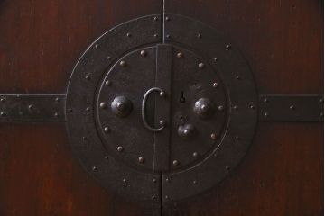 アンティーク家具　和製アンティーク　脚付き!観音開き時代箪笥ローボード(ローチェスト、引き出し、収納棚、テレビ台 )