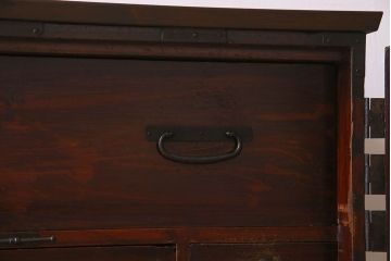 アンティーク家具　和製アンティーク　脚付き!観音開き時代箪笥ローボード(ローチェスト、引き出し、収納棚、テレビ台 )