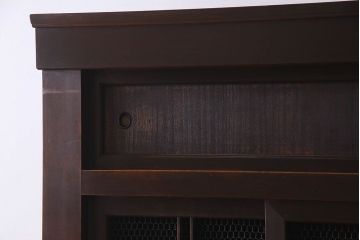 和製アンティーク　五尺　変わり型!二段重ね水屋箪笥(食器棚、収納棚)