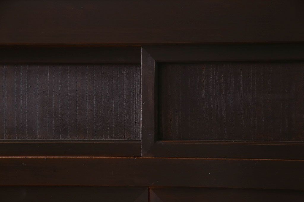 和製アンティーク　五尺　変わり型!二段重ね水屋箪笥(食器棚、収納棚)