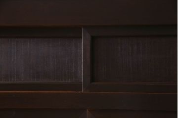 和製アンティーク　五尺　変わり型!二段重ね水屋箪笥(食器棚、収納棚)