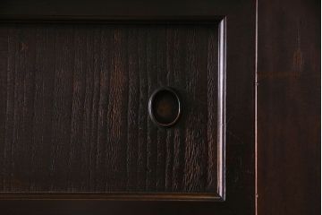 和製アンティーク　五尺　変わり型!二段重ね水屋箪笥(食器棚、収納棚)