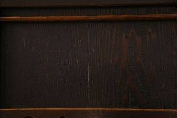 和製アンティーク　五尺　変わり型!二段重ね水屋箪笥(食器棚、収納棚)