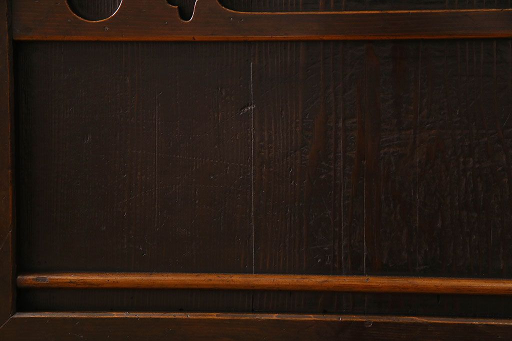 和製アンティーク　五尺　変わり型!二段重ね水屋箪笥(食器棚、収納棚)