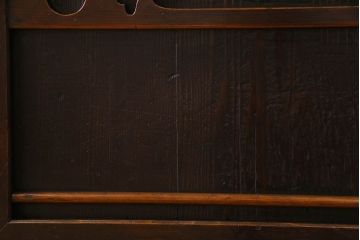 和製アンティーク　五尺　変わり型!二段重ね水屋箪笥(食器棚、収納棚)