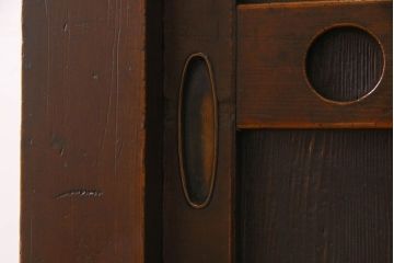 和製アンティーク　五尺　変わり型!二段重ね水屋箪笥(食器棚、収納棚)