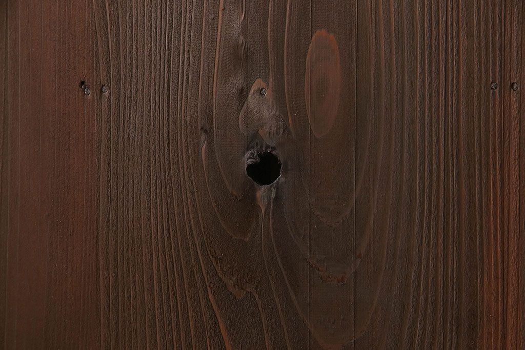 和製アンティーク　五尺　変わり型!二段重ね水屋箪笥(食器棚、収納棚)