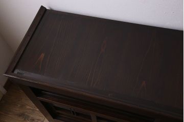 和製アンティーク　五尺　変わり型!二段重ね水屋箪笥(食器棚、収納棚)